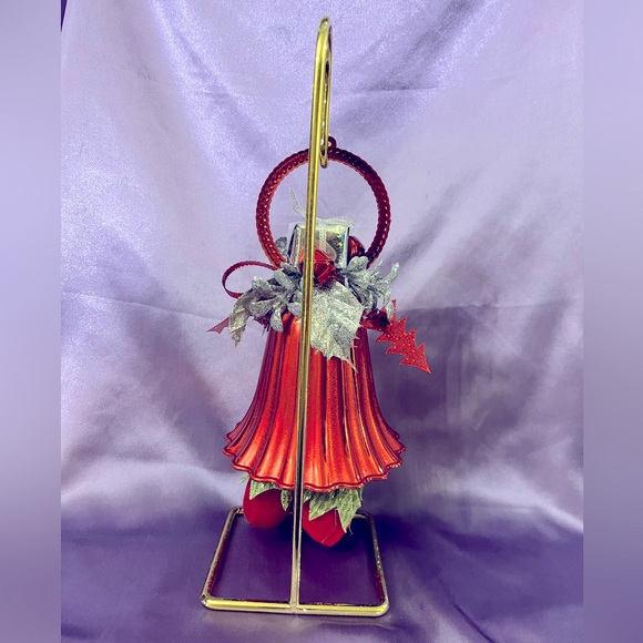 HANDCRAFTED • Red and Silver Elf Jingle Bell • Great for Christmas - Picture 3 of 6